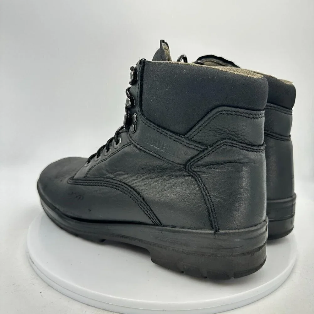 Wolverine Durashocks Men Size 9W Direct Attach Work Boot W03123 Black Leather